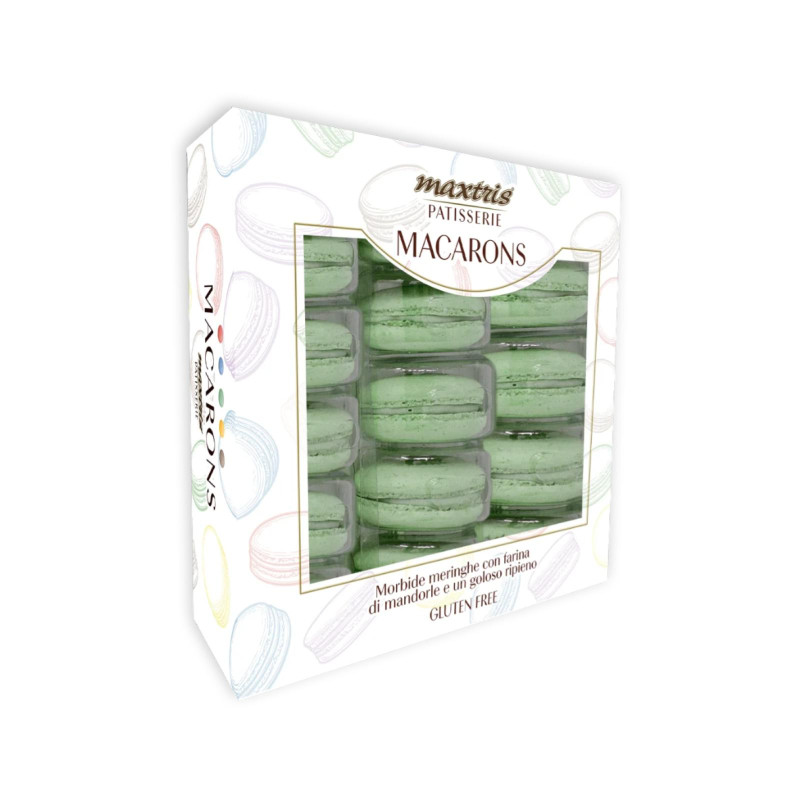 Macarons Maxtris - Patisserie - Gusto Pistacchio - Verde - 15 pz - 210 g