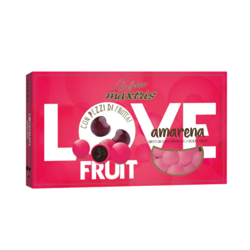 Confetti Maxtris - Amarenette - Amarena e Cioccolato Fondente - Colore Fucsia - 1 Kg