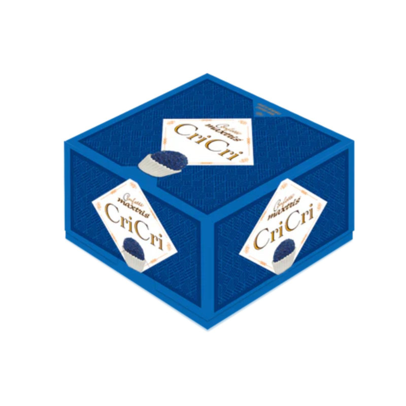Vassoio Cri Cri - Confetti con nocciola Maxtris - Blu Avion - Incartati 500 g 