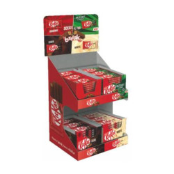 Materiale Pubblicitario - Cartonato - Espositore da Banco Kit Kat - Barretta di Cioccolato al Latte - 4 Gusti