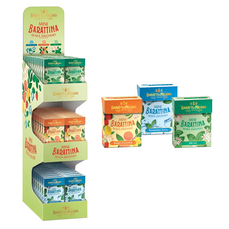  Expo - Caramelle Dure Mini Barattine- Baratti & Milano - 60 Astucci da 16 g