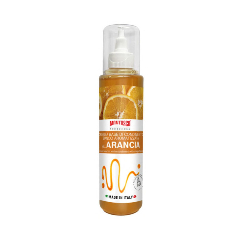 Crema Decorazioni Arancione - Montosco - Aromatizzata al Arancia - Professional - 250 ml