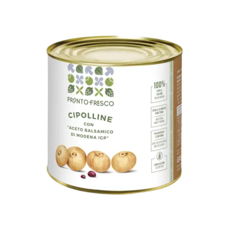 Cipolline Con Aceto Balsamico di Modena IGP - Greci - Pronto Fresco - In Olio - Latta da 840 g