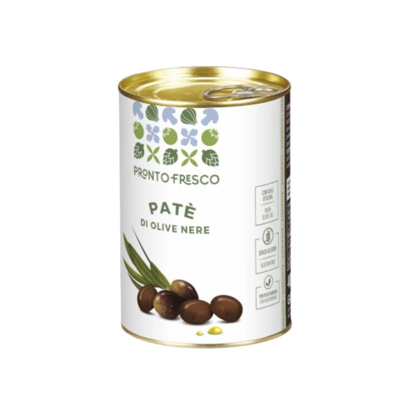 Pate' di Olive Nere - Greci - Pronto Fresco - Latta da 400 g