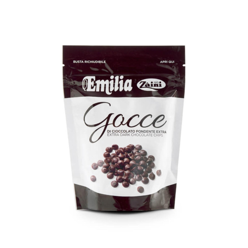 Gocce di Cioccolato Fondente - Emilia - Zaini - Busta da 160 g