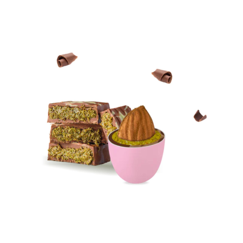 Confetti Maxtris - Dubai Pistacchio e Kadayif - Mandorla Tostata - Rosa - 500 g