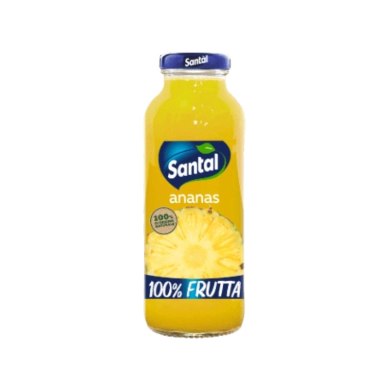 Succo di Frutta - Santal - Ananas 100% - Bottiglia Vetro - 24 x 250 ml