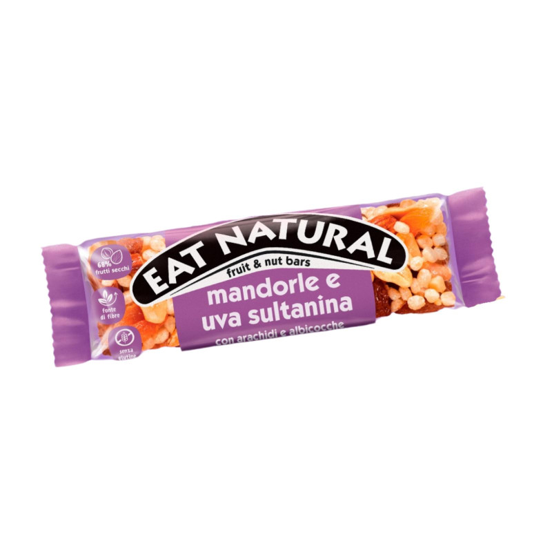 Barrette di Cereali - Eat Natural - Mandorle e Uva Sultanina - Expo 12 x 40 g