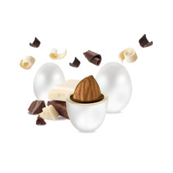 Confetti Maxtris - Perlati - Ciocomandorla - Colore Bianco - 500 g