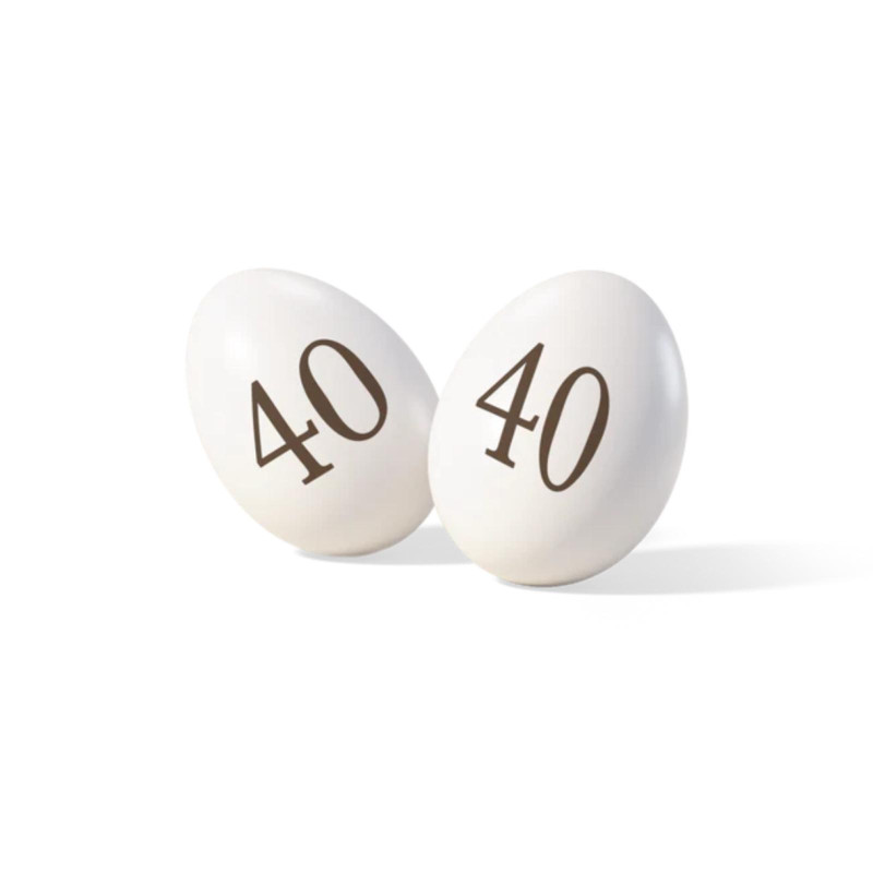 Confetti Maxtris - Numeri - 40 - Ciocomandorla - Colore Bianco - 200 g