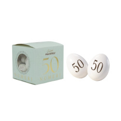 Confetti Maxtris - Numeri - 50 - Ciocomandorla - Colore Bianco - 200 g