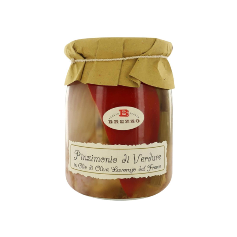 Pinzimonio di Verdure - in Olio di Oliva - Brezzo - Vasetto da 530 g