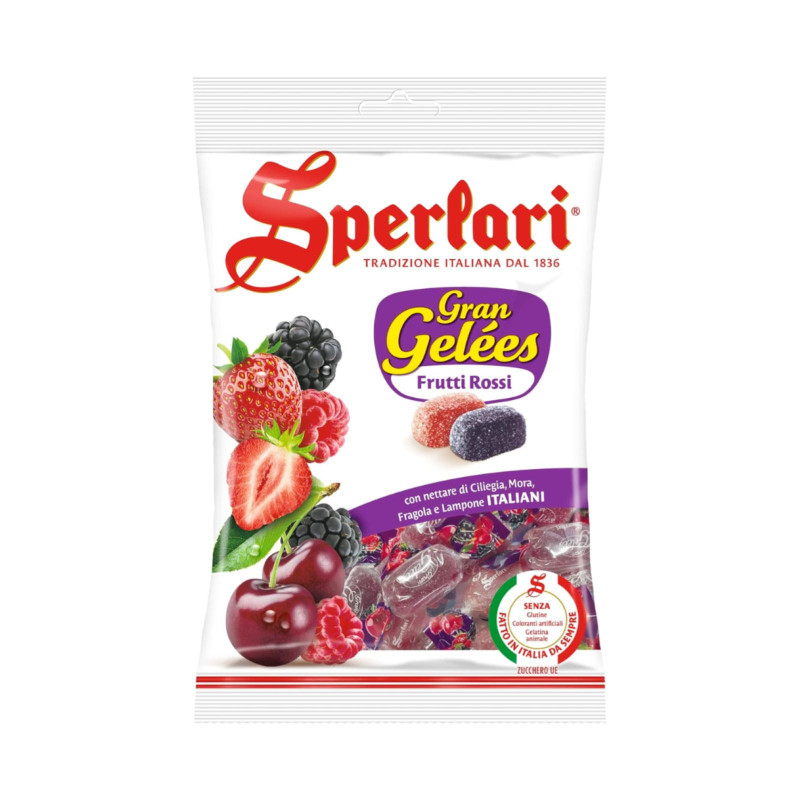Caramelle Morbide Gelees - Sperlari - Frutti di Bosco - Blister da 175 g