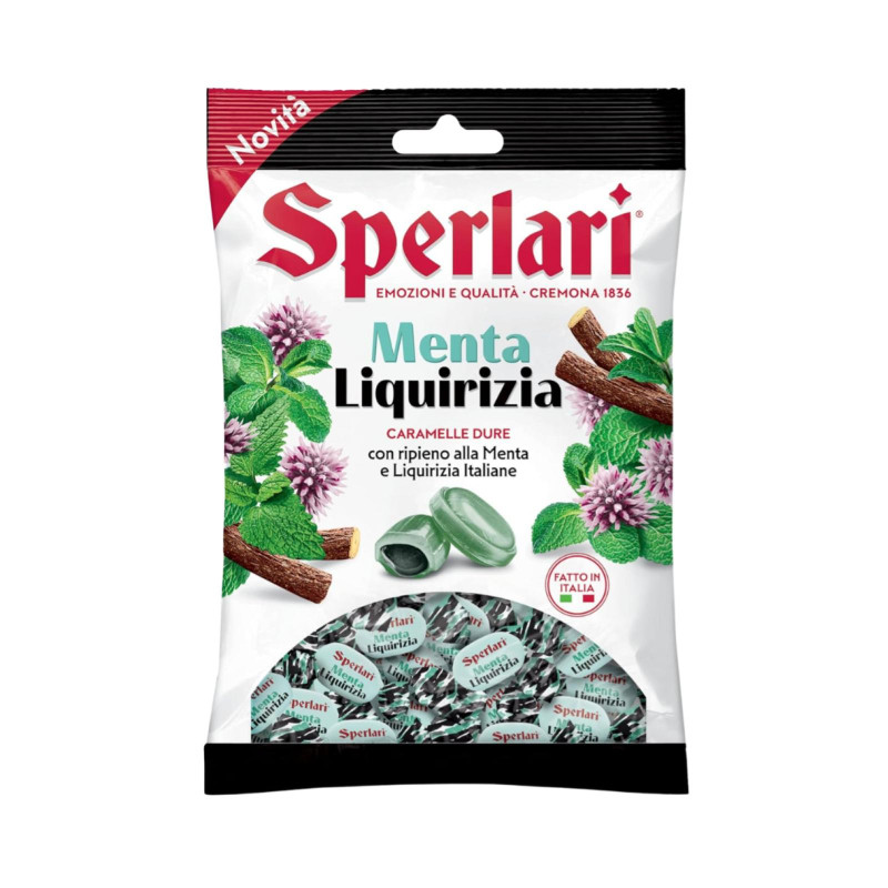 Caramelle Dure - Sperlari alla Menta Liquirizia - 150 gr