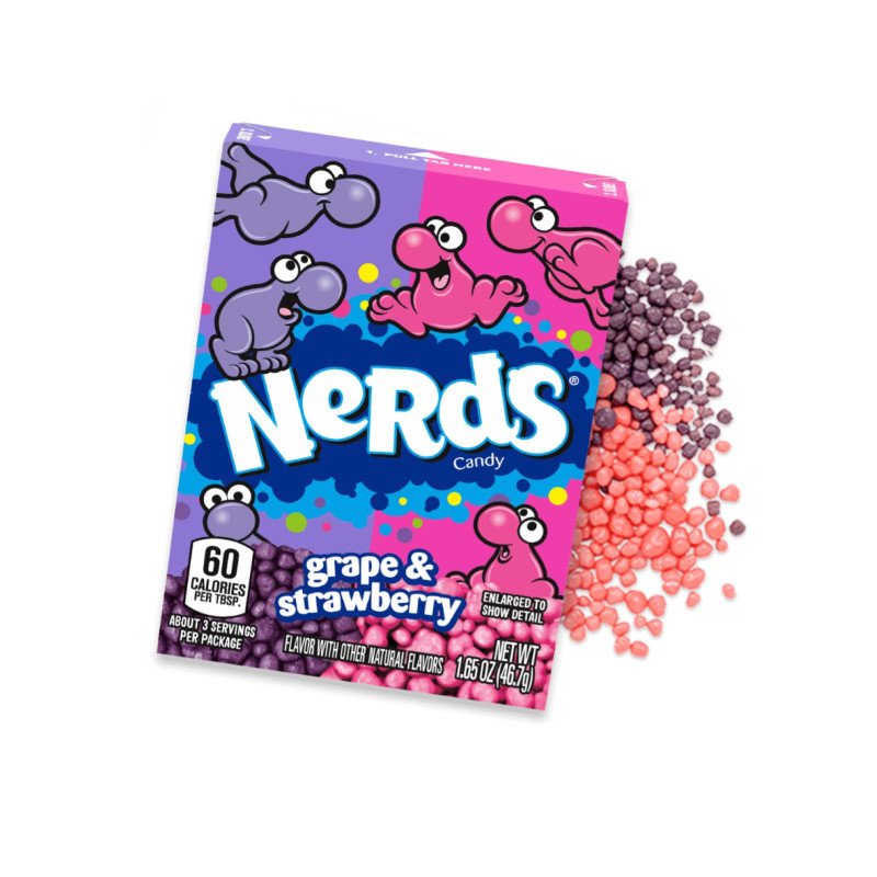 Caramella Gommosa - Nerds - Grape & Strawberry - Uva e Fragola - Box da 36 x 46 g 