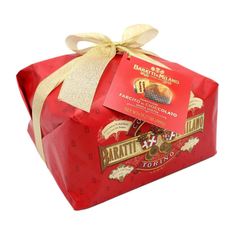 Panettone Baratti & Milano - Panettone Al Doppio Cioccolato - Scatola Regalo - 1 Kg 