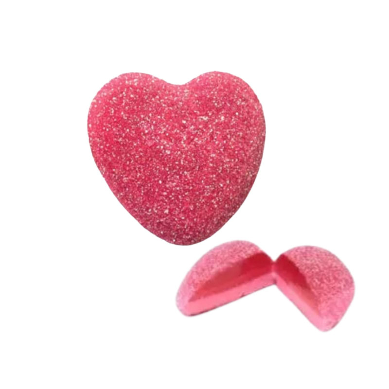 Caramelle Gommose - Cuori Ripieni Rosa Zuccherate - Vidal - Busta da 1 Kg