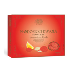 Confetti Maxtris Mandoricci - Mandorla D' avola - Gusto Limone - Colore Rosso - 1 Kg