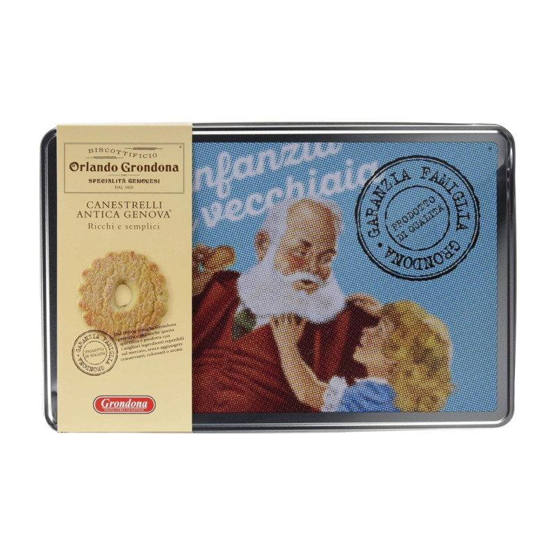 Biscotti Grondona - Latta Canestrellini - Latta da 300 g