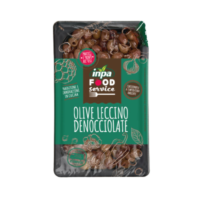 Olive Nere - Leccino Denocciolate - Inpa - Vaschetta da 800 g