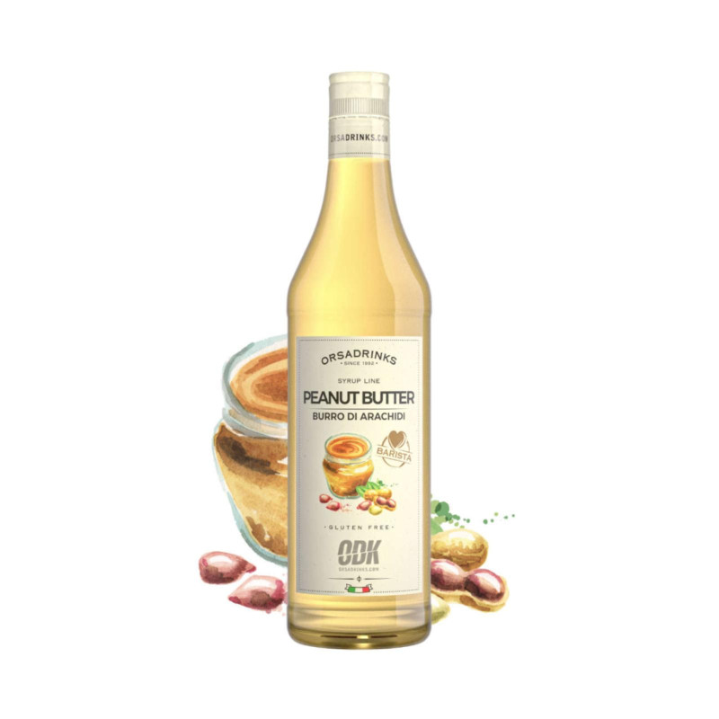 Sciroppo Odk - Gusto Peanut Butter - Burro D'arachidi - Bottiglia Vetro - 750 ml