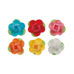 Decorazioni in Cialda - Dekora - Fiori Multicolor - 8 pezzi -...