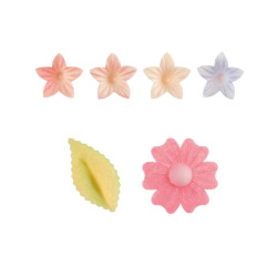 Decorazioni in Cialda - Dekora - Fiori Fiorellini e Foglie -...