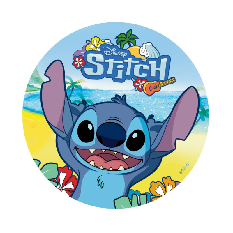 Decorazioni in Cialda - Dekora - Stitch - Disco da 20 cm - Confezione da 16 g