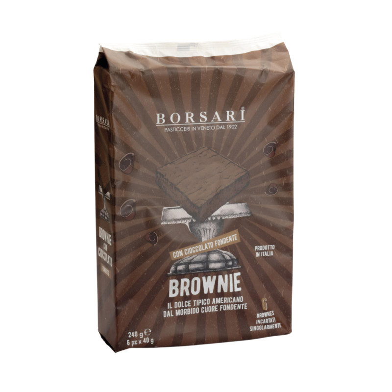 Brownie Borsari - Brownie al Cioccolato - Confezione 240 g
