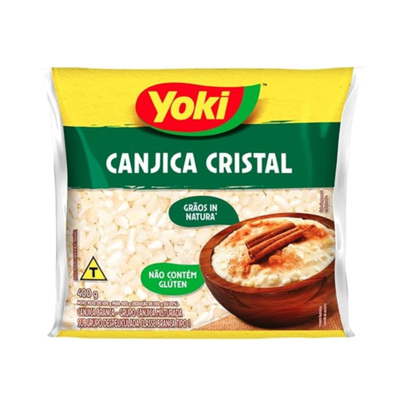 Farina di Mais Bianco - Canjica Cristal - Yoki - Busta da 400 g