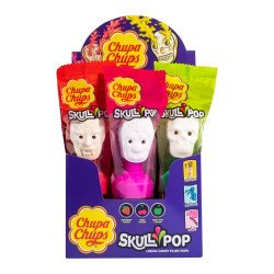 Caramella Dura Chupa Chups - Skull Pop - Acida Liquida - 12 x 50 g