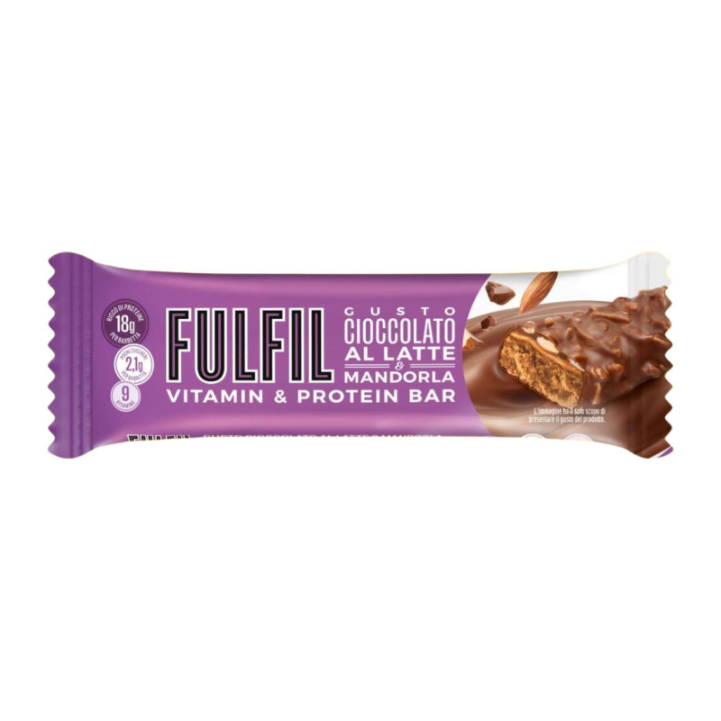 Barrette Cioccolato - Fulfil - Protein - Cioccolato e Mandorle - 15 x 55 g