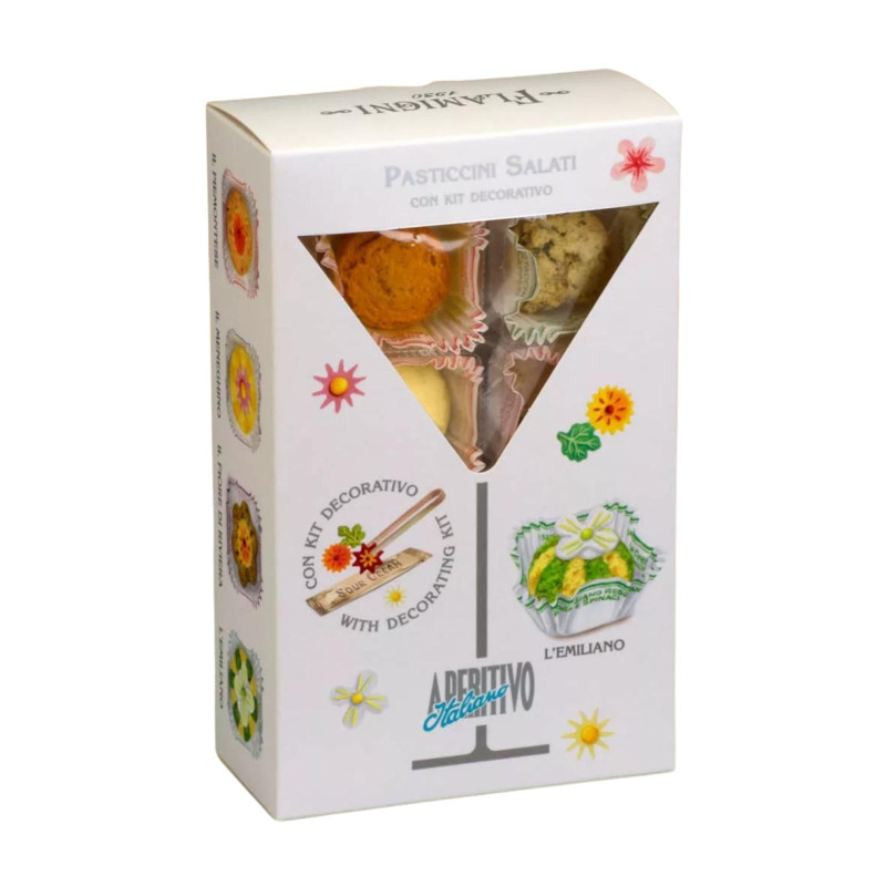 Biscotti Flamigni - Pasticceria Salata - Aperitivo Italiano - Box Con Kit Decorazione da 115 g