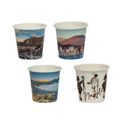 Bicchieri in Carta - Napoli City - 50 Pz - 75 ml - 2,5 Oz