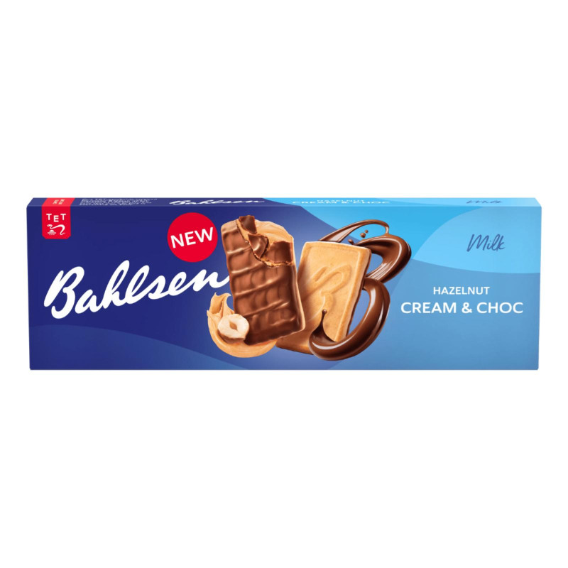 Biscotti Bahlsen - Hazelnut Cream & Choc - Cioccolato al Latte - 100 g