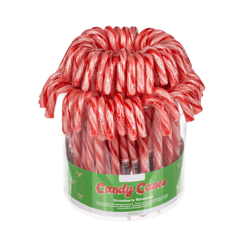 Bastoncini di Caramelle - Candy Canes - Rosso e Bianco - 14 gr - 72 Pezzi