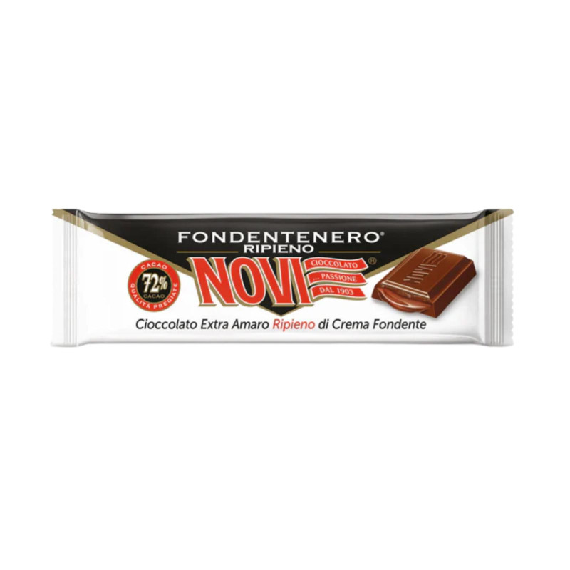 Barrette Cioccolato - Novi - Fondente Nero - Ripieno - 30 x 33 g