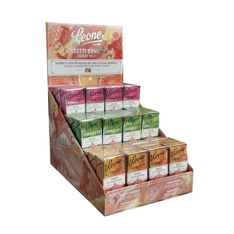Caramelle Gommose - Orsetti Gommosi - Cocktail - Leone - Expo da 36 pz da 25 g