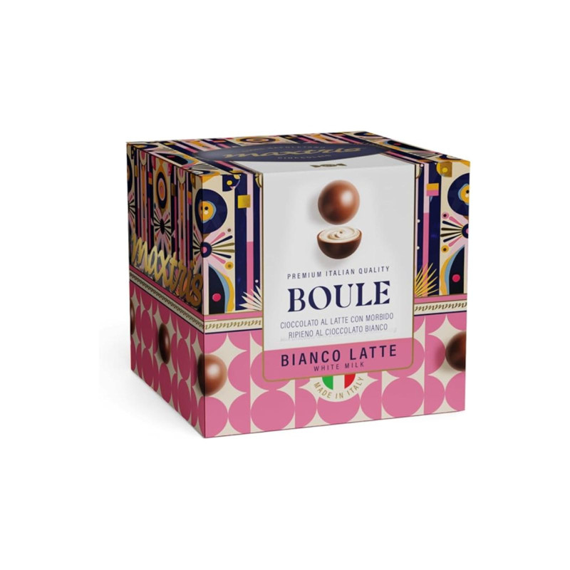 Cioccolatini Maxtris - Boules Bianco Latte - Scatola da 180 g