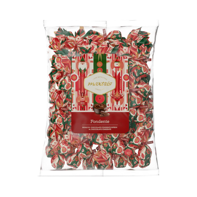 Cioccolatini Christmas Maxtris - Boules Fondente - Busta da 1 Kg