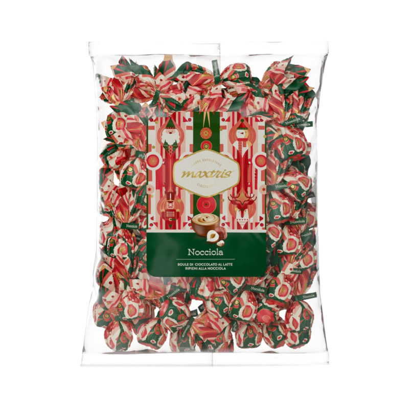 Cioccolatini Christmas Maxtris - Boules Nocciola - Busta da 1 Kg