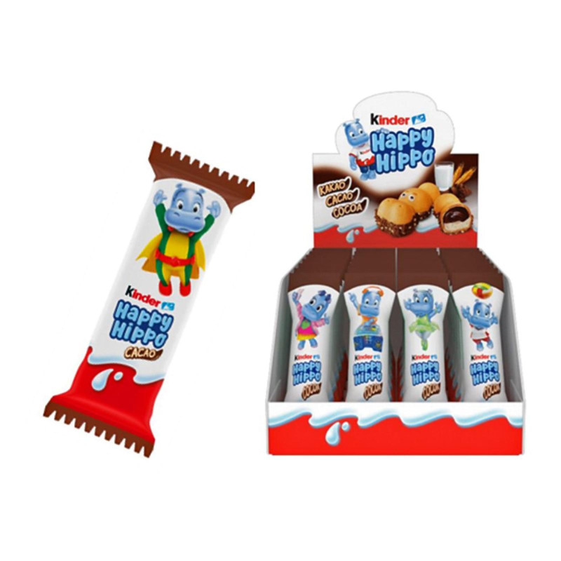 Kinder Happy Hippo - al Cacao - Snack - Expo da 28 pz