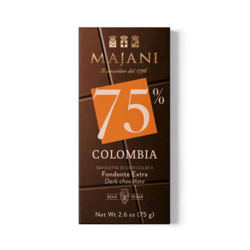 Tavoletta Majani - Mono Provenienza - Colombia 75% - Cioccolato Fondente - 75 g