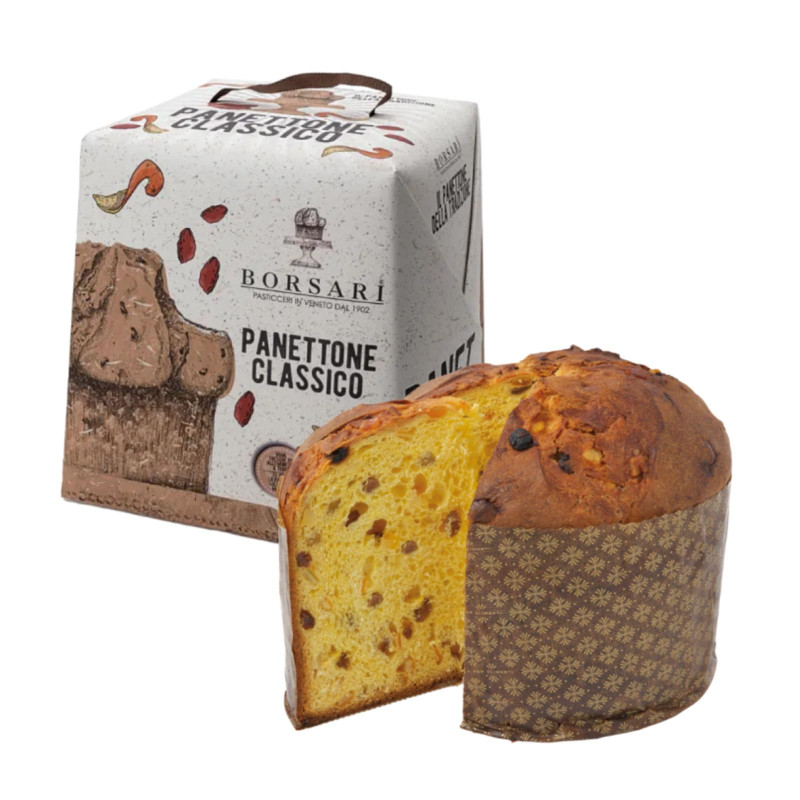 Panettone Classico - Borsari - Classico Con Canditi e Uvetta - 1 Kg