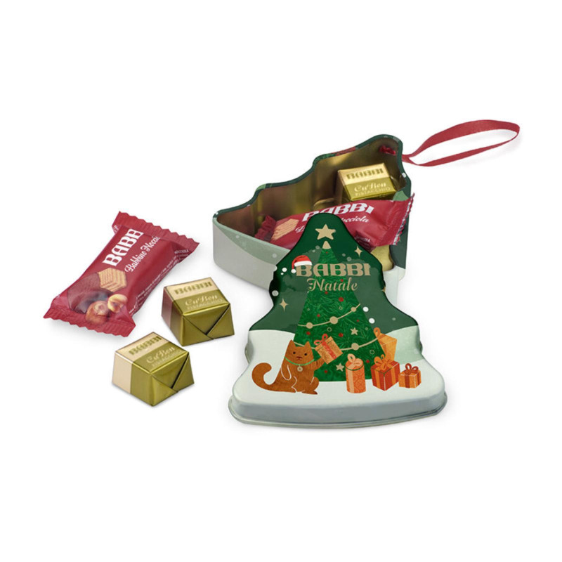 Wafer e Cubon - Babbi - Babbini e CuBon Albero - Latta da 5 Pz 