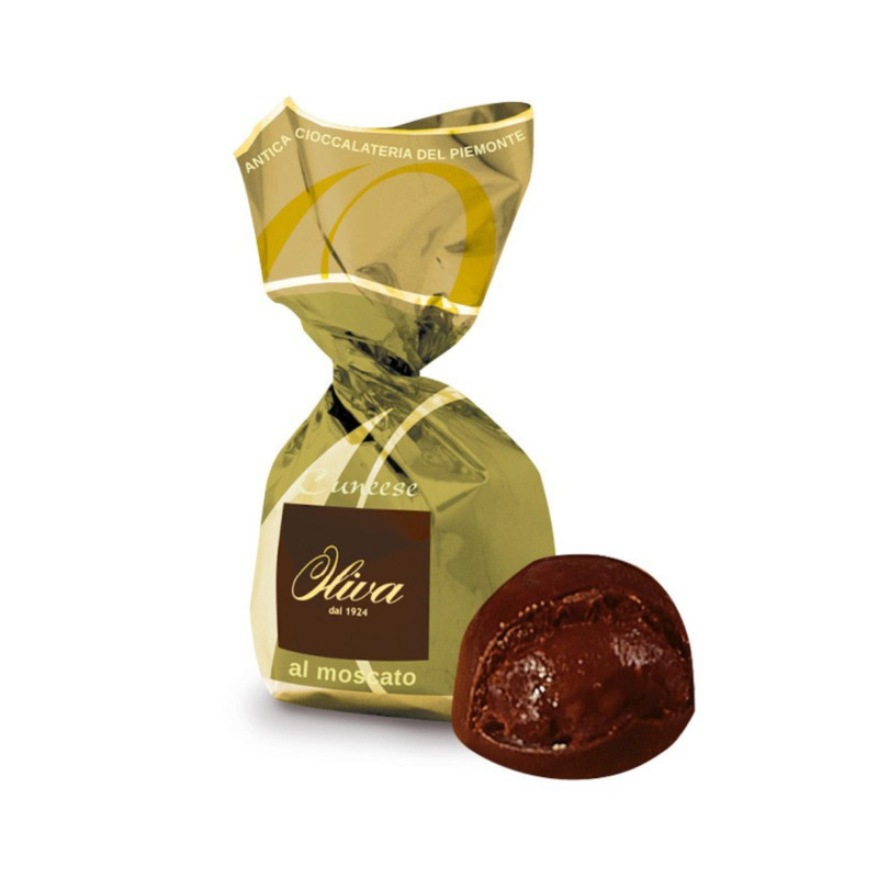 Praline Cioccolato Fondente Oliva - Cuneese al Moscato - Busta da 1 kg
