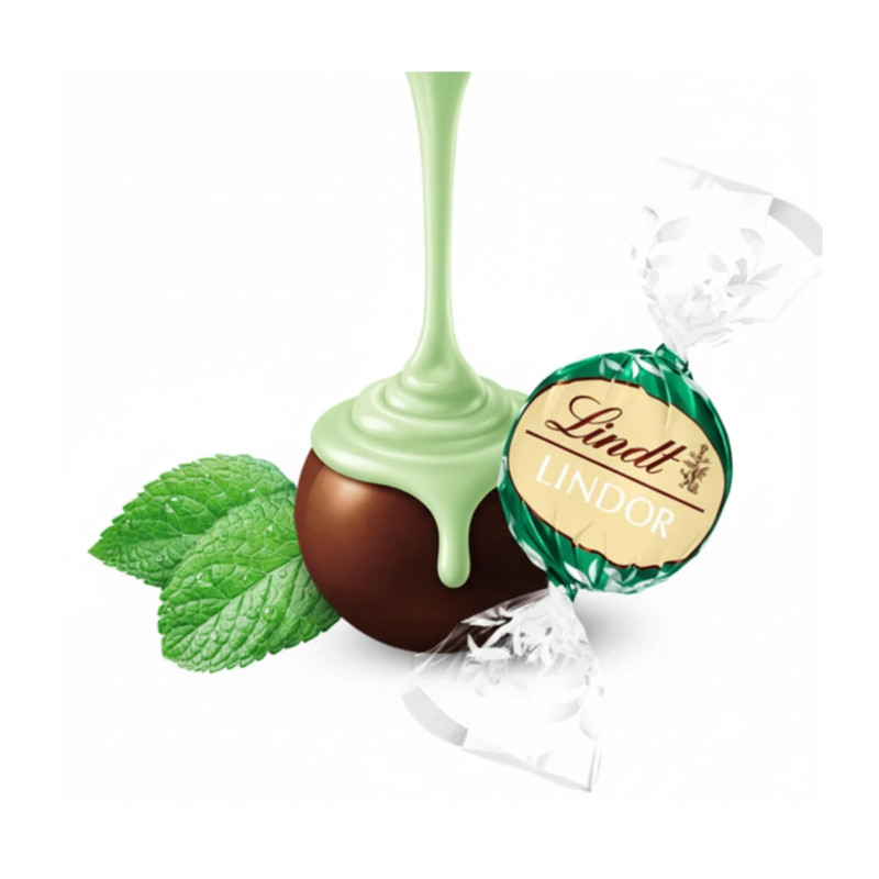 Cioccolatini Lindt - Lindor - Boules Menta - Cioccolato Fondente Ripieno alla Menta - 1000 g