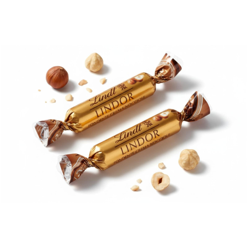 Cioccolatini Lindt - Bastoncini Fondente Nocciola - Cioccolato Fondente con Ripieno Crema Nocciole - 1000 g