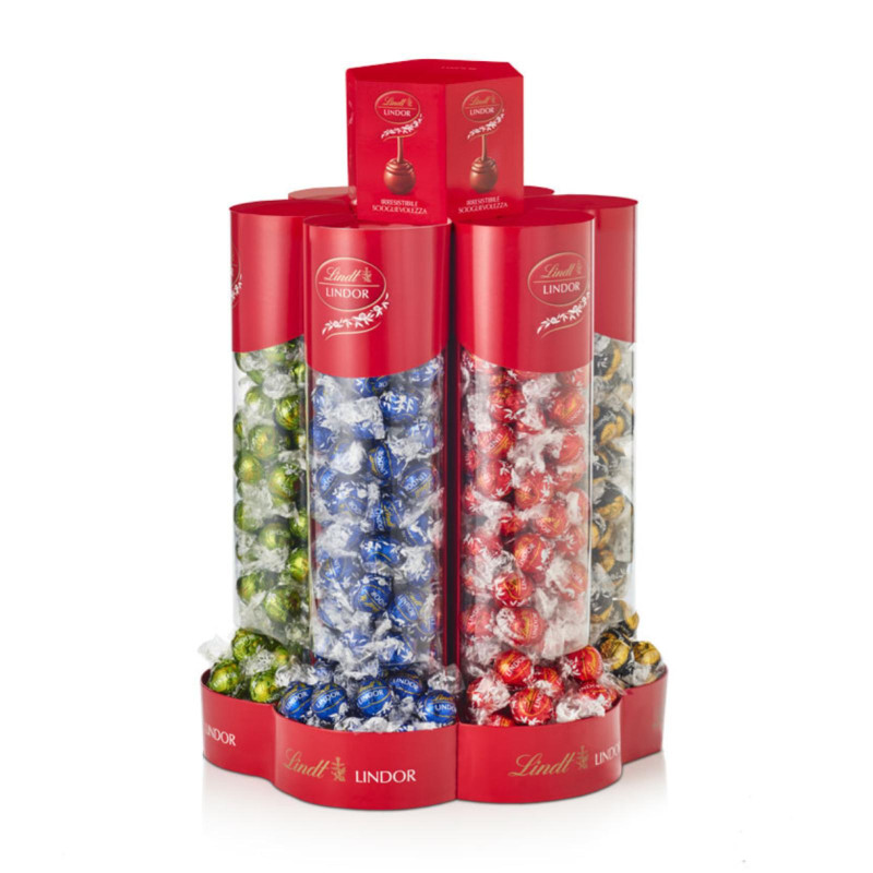 Expo Lindor Boules - Lindt - Praline - Espositore da Banco Girevole - 8 Kg