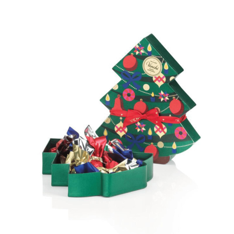 Cofanetto Venchi - Praline Comete Assortite - Albero Di Natale - Alice Bureau - 197 g